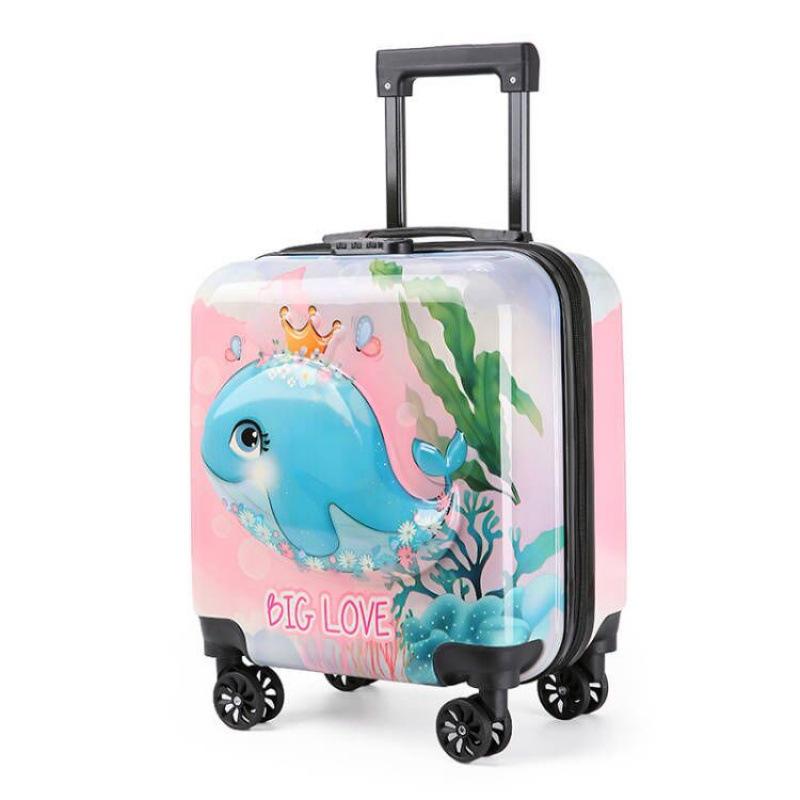Children's Cartoon Trolley Suitcase with Universal Wheels - Ideal for Boys and Girls