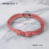 GEMCHIC Women's Adjustable Colorful Rope Bracelet with 18K Titanium Steel Bar, Engravable Personalized Unisex Fashion Wristband