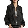 Calvin Klein Solid Color Embossed Logo Print Spring Autumn Jacket Women jackets Black J221118-BEH