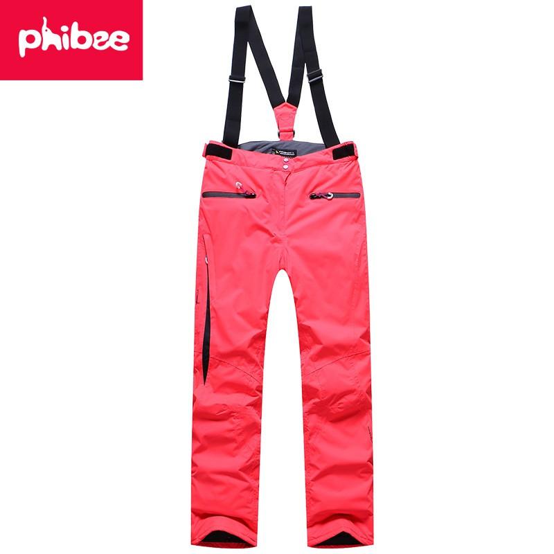 Phibee Womens Insulated Ski Pants With Inner Lining Waterproof Windproof Winter Outdoor Trousers Snowboarding Hiking