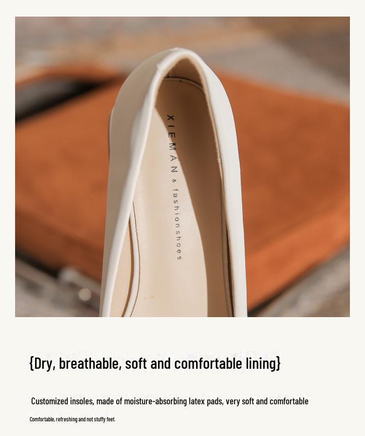 Salto Alto Feminino de Bico Quadrado com Laço de Strass - Estilo Fada, Salto Grosso, Confortável, Sapatos que Combinam com Tudo