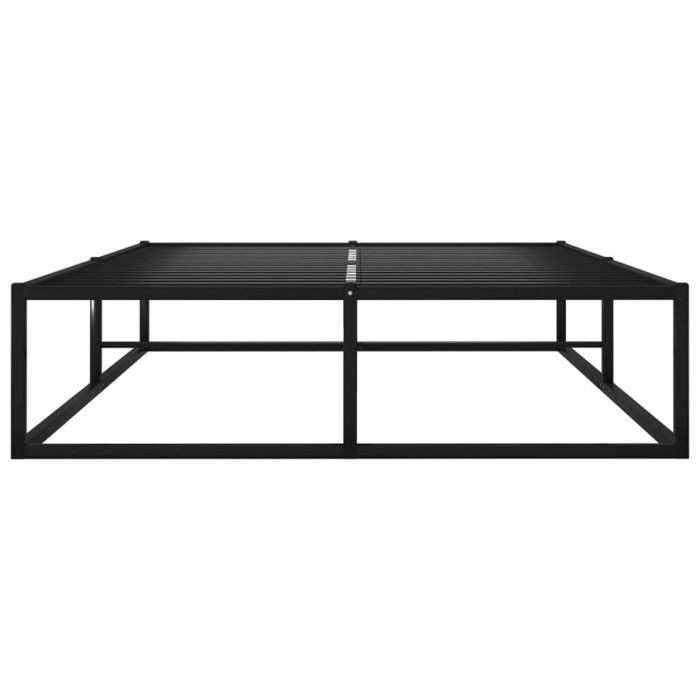VidaXL Cadre de lit Noir Métal 120x200 cm
