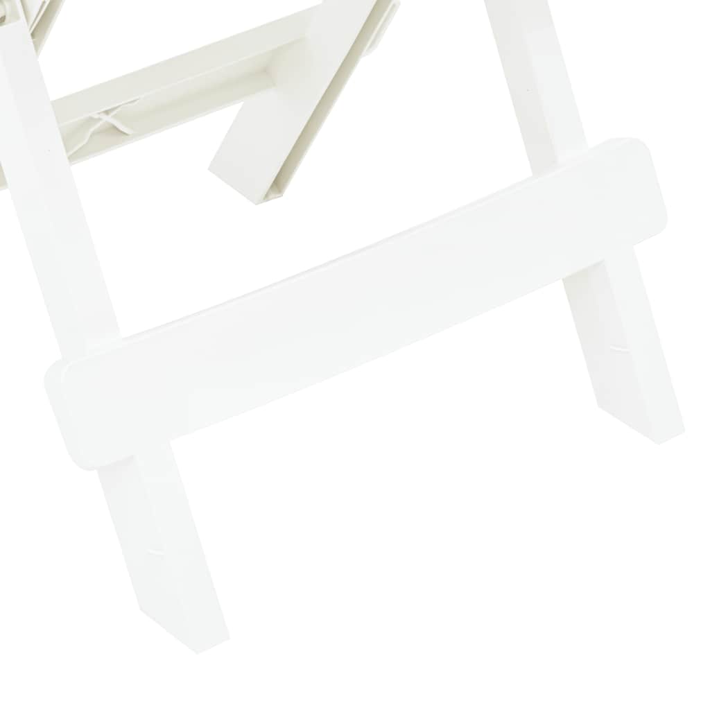 Foldable Garden Table White 45 X 43 X 50 Cm Plastic