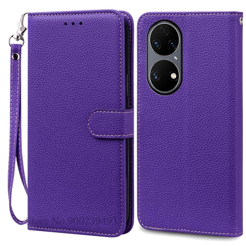 P50 P 50 Pro Case For Huawei P50 Case Leather Wallet Flip Case For Huawei P50 Pro Cover Soft Silicone Coque Fundas Shell