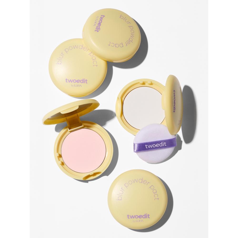 Tweddit By Luna Blur Powder Pact  01 Pale Pink 
