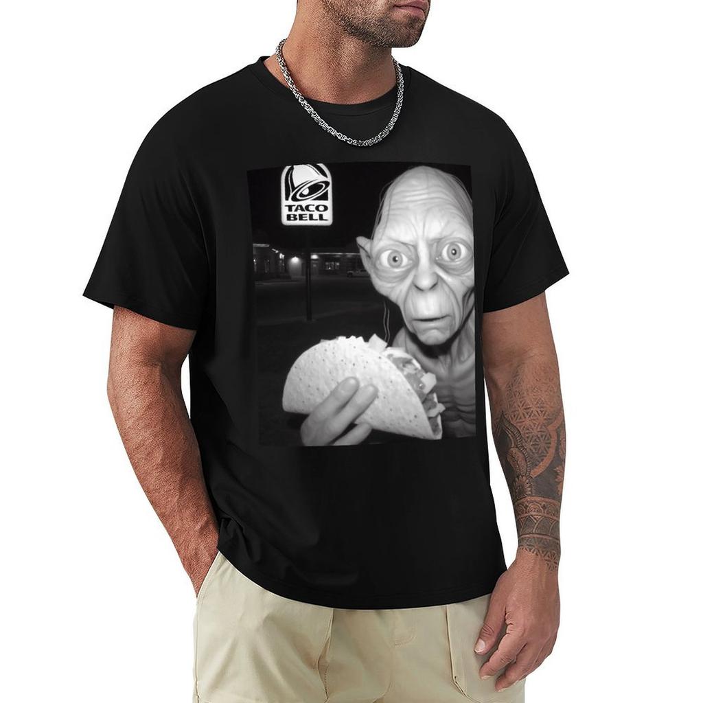 Creature Eating Taco Bell Tshirt Festival Casual Short Sleeve