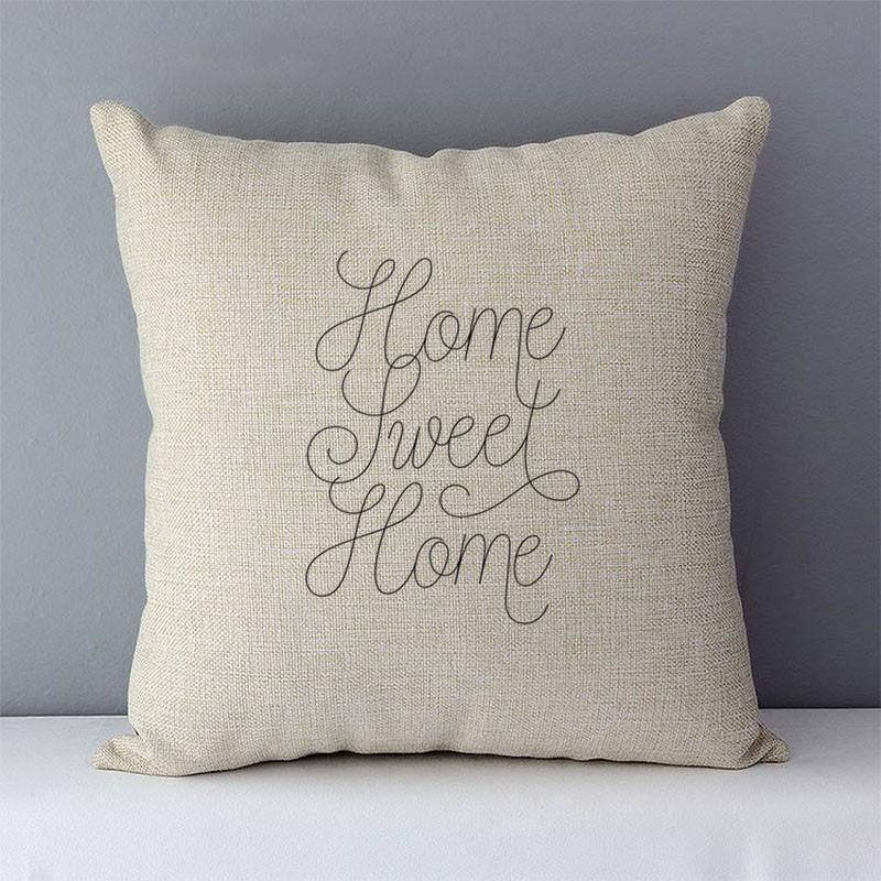 Quality Home Decorative Pillow Cover 45x45cm Cotton Linen Couch Cushion Cover, DO What You Love Printed Creative Phrase QX-D5