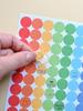 Colorful Self-Adhesive Numbered Dot Stickers for Kids - Round Index Labels for Kindergarten
