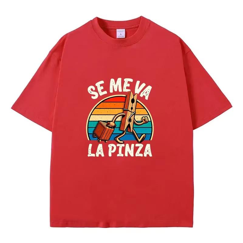Se Me Va La Pinza Funny Quote Print Tshirt Unisex Retro Cartoon Graphic Print Casual Short Sleeve Cotton Streetwear Tee Tops