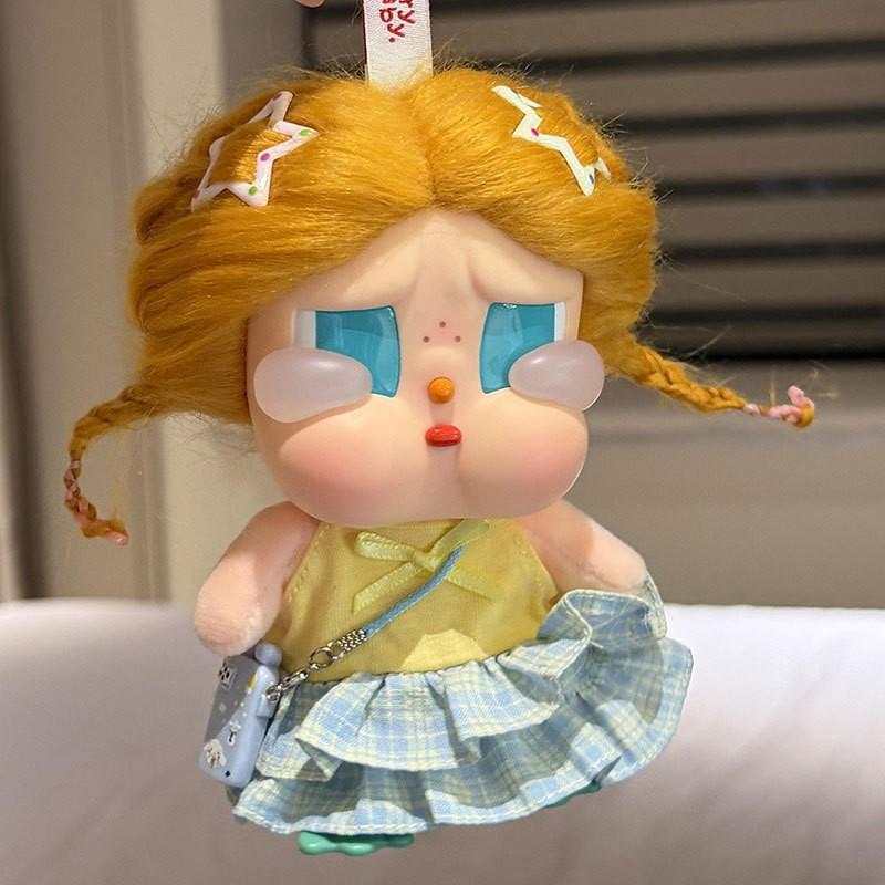 15cm Crybaby Doll Outfit Set Blue Skirt With Hair Clip Charm Accessory Collectible Dolls
