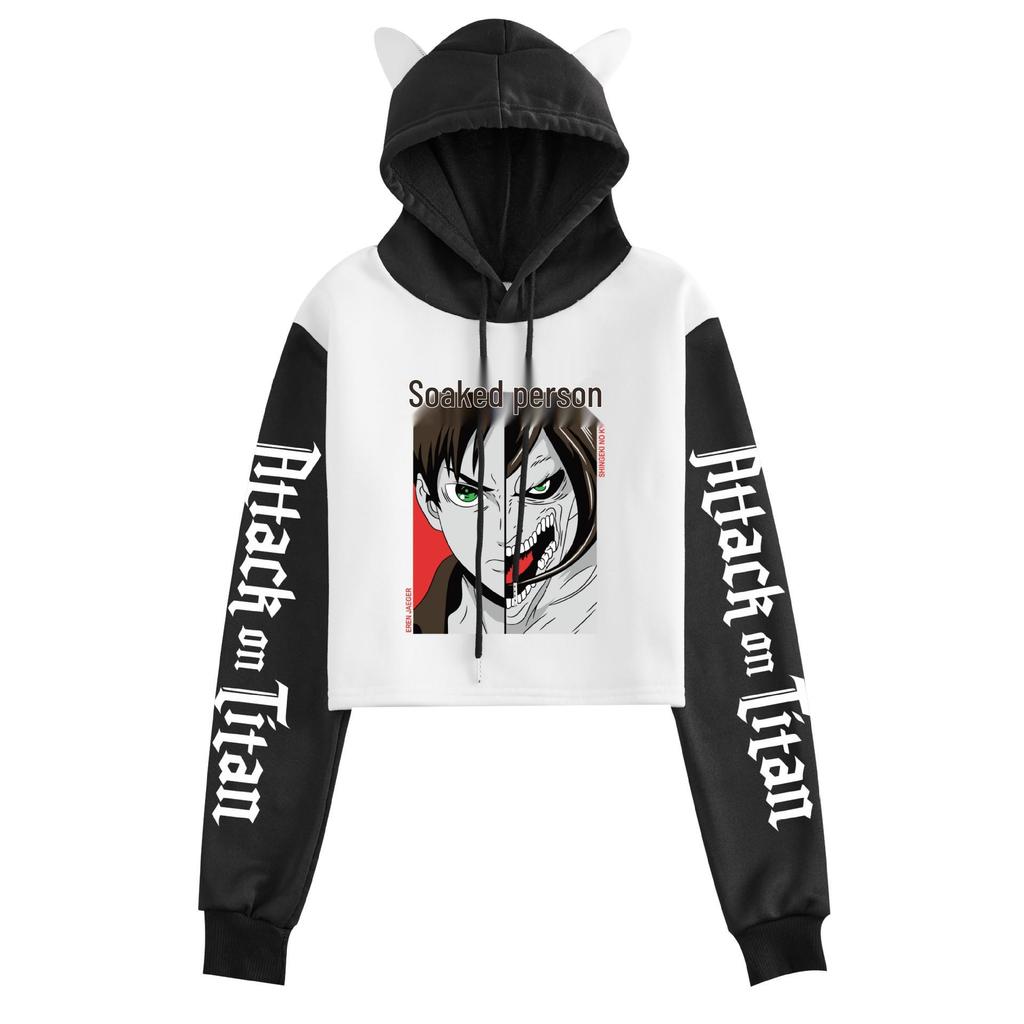 New Attack on Titan Women's Cat Ear Hoodie - Autumn/Winter Anime Merchandise