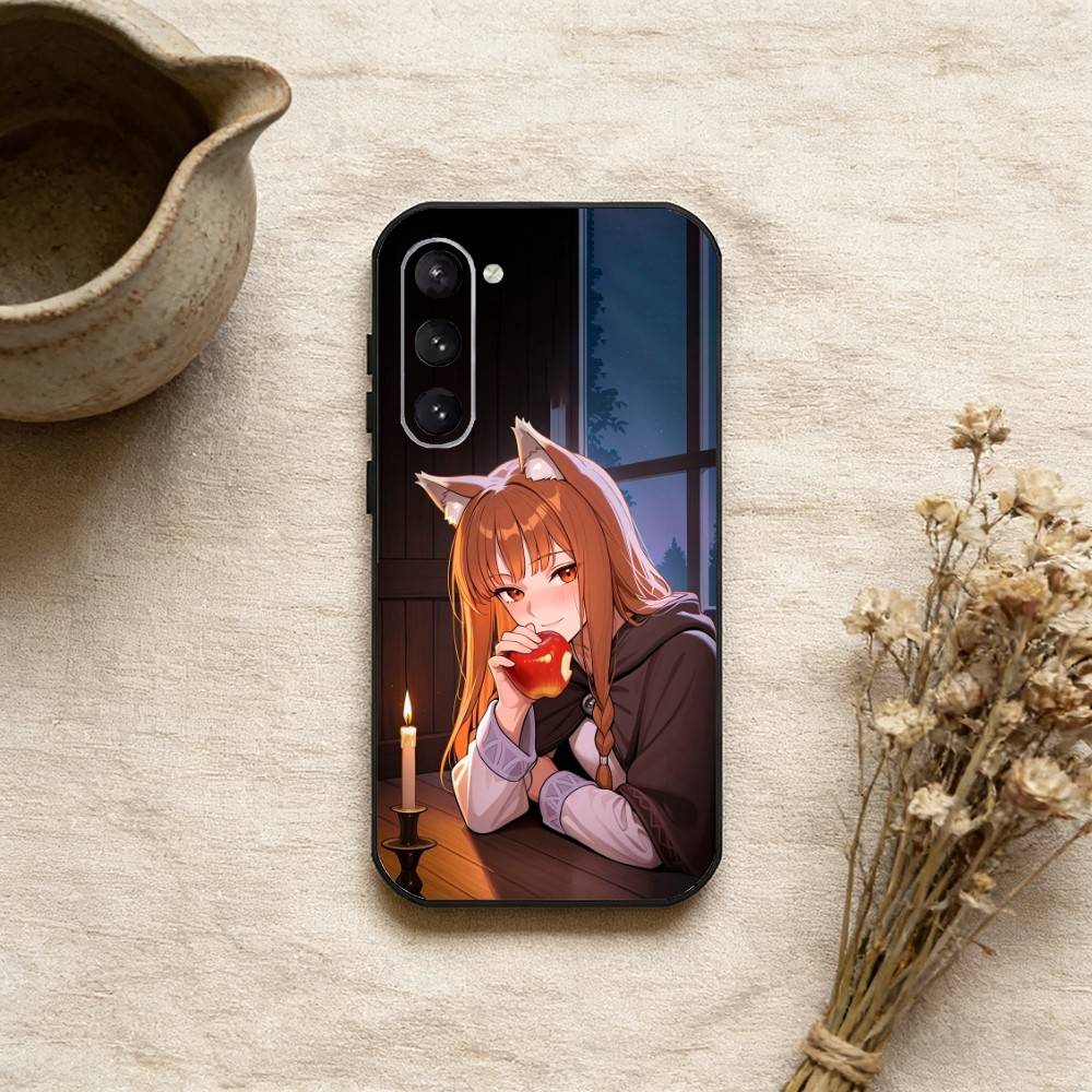 Anime R-SpiceT And B-WolfS Phone Case For Samsung Galaxy A73,A21s,A22,A31,A52,A53,A71,A41Soft Black Shell