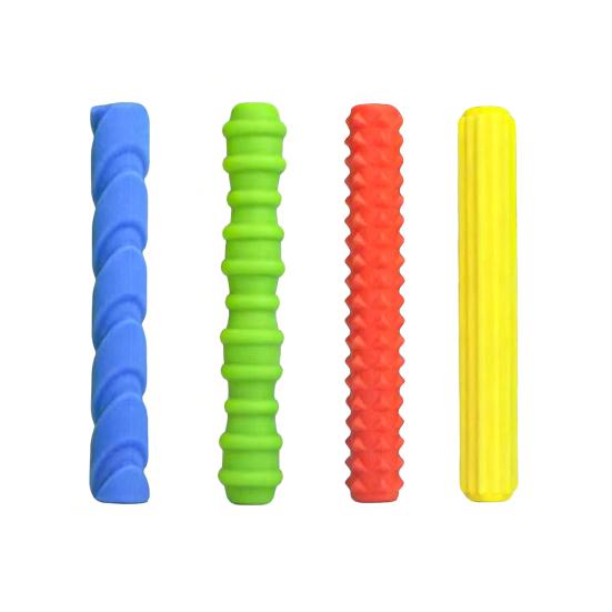 4Pcs Silicone Pencil Grips Ergonomic Textured Sleeves for Kids Adults Anxiety Relief Smooth Writing Pen Cover