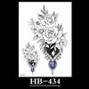 Flower Sketch Tattoo Sticker, Black And White Half Arm Tattoo Sticker, Waterproof And Sweat Proof Tattoo