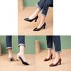 Classic Black Womens Single Shoes With Pu Upper And Rubber Sole For Daily Work