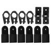 12pcs set Deck Hinge Jaw Slide Eye End Cap Kit Accessories for Marine Boat Yacht 7 8in Pipe Tube