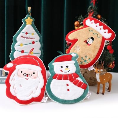 Cartoon-Schneemann Weihnachten Handtuch Saugfähig Schnelltrocknend Badezimmer Handtuch Korallenfleece Weihnachtsdekoration