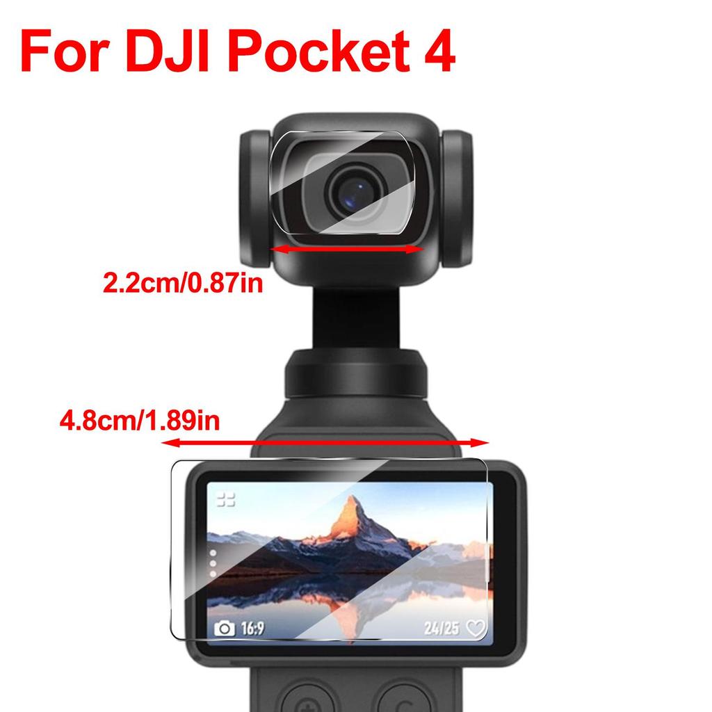 Hardness Anti-Scratch Lens Camera Film for DJI Pocket 4 Camera Films for DJI OSMO Pocket 4 Tempered Glass Film Screen Protector