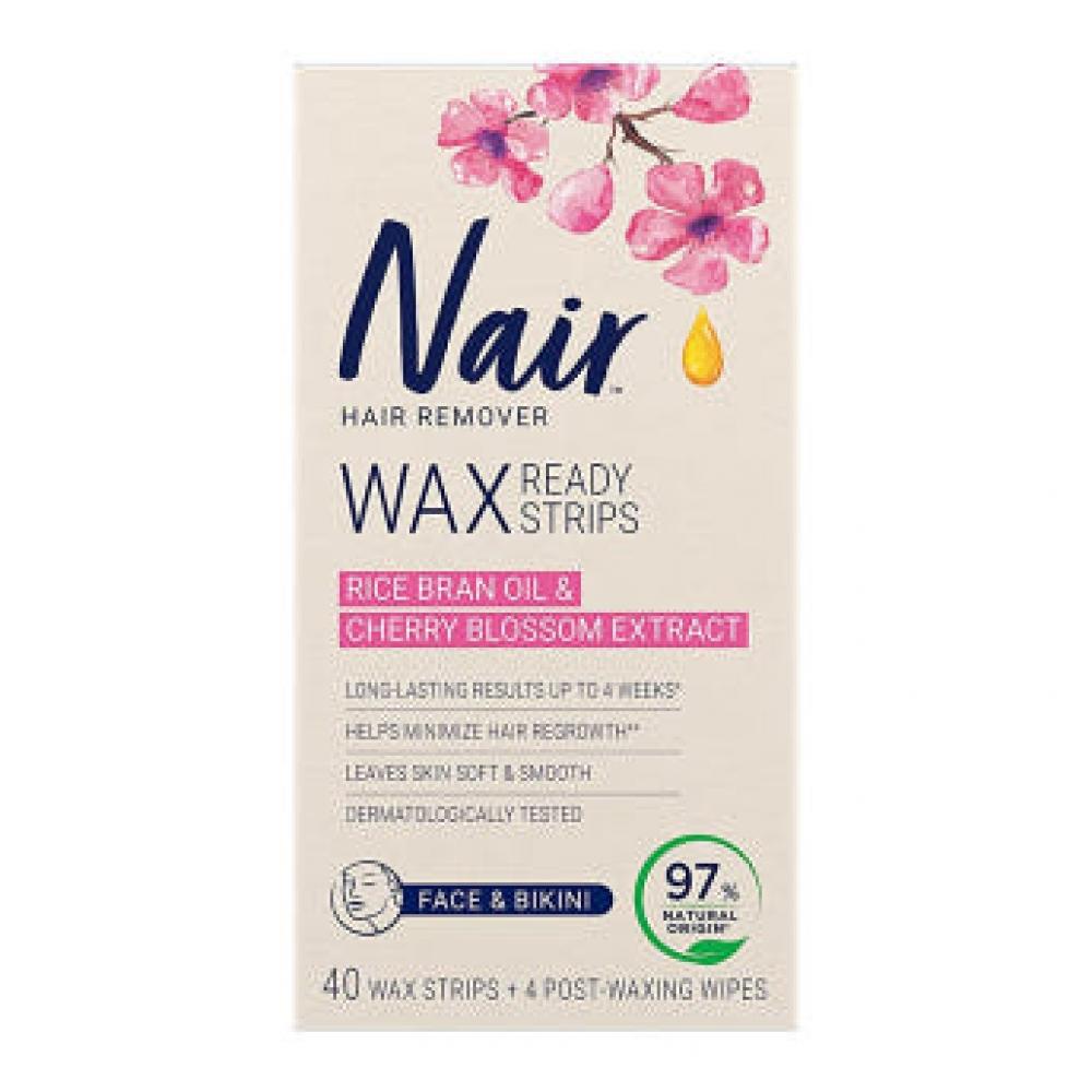

Nair Facial Hair Removal Wax Strips 40+4 Sheets NONE