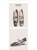 BEIJIANI Damen Silberne Klobige Absatz Mary Jane Schuhe - Weiches Leder, Vielseitiges Design, Eckige Zehenpartie