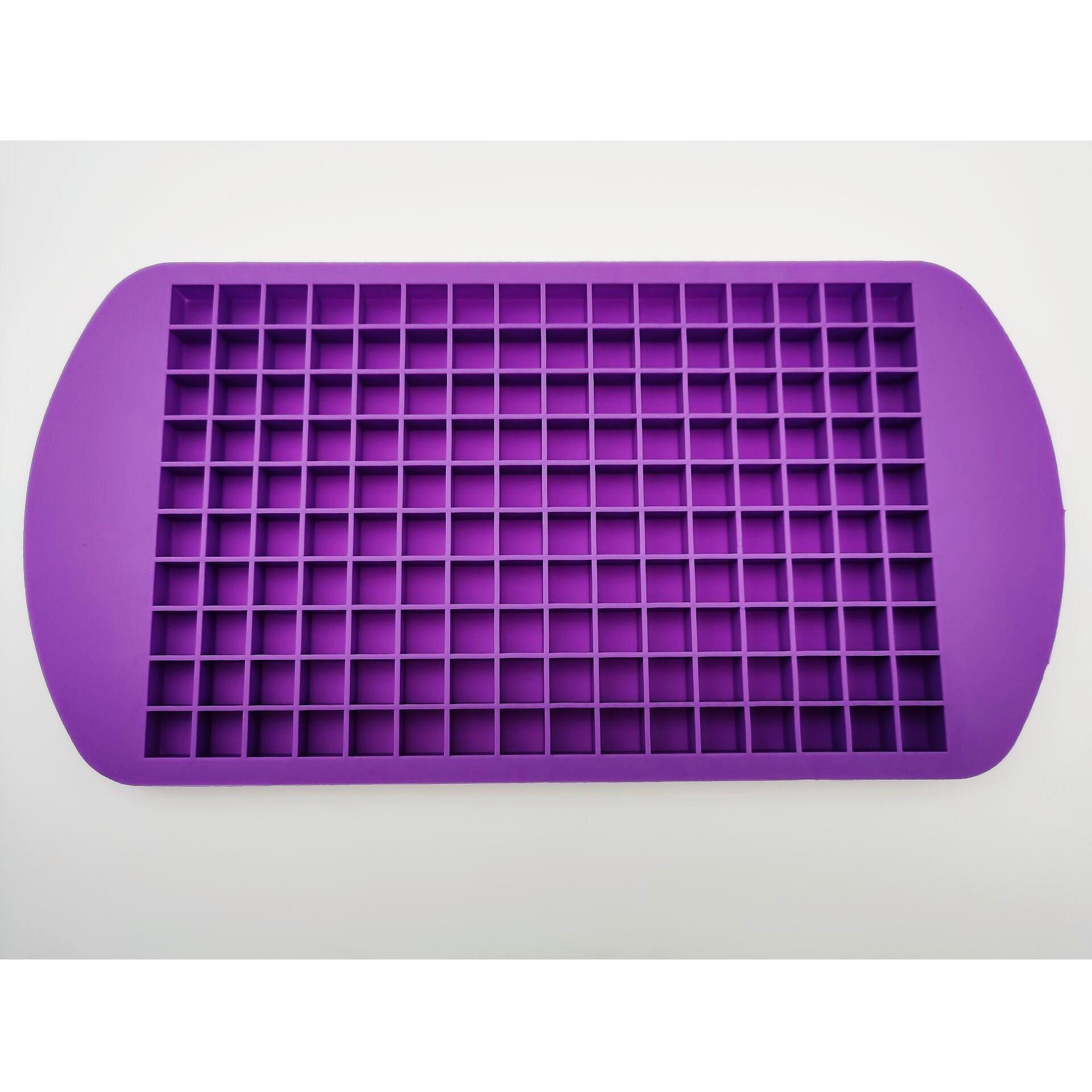 

160 сетка мини-силиконовый лоток для льда кубики льда складная форма для льда прерыватель сетки лоток маленькая квадратная форма для изготовления силиконовых форм фиолетовый