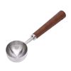 Coffee Measuring Spoon 304 Stainless Steel Long Wooden Handle Multifunctional Coffee Scoop for Home Kitchen
