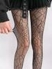 Gothic Punk Style Spicy Girls Fishnet Stockings for Women's Summer Sexy Hollow Out Spider Web Tights Black Transparent Pantyhose