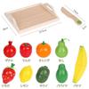 CARLORBO Wooden Pretend Play Set with Vegetables and Fruits, Montessori Style, Wooden Educational Toys for Girls and Boys, Popular Pretend Play Gift