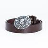 Men's Trendy Casual Cowhide Leather Belt with Alloy Smooth Buckle