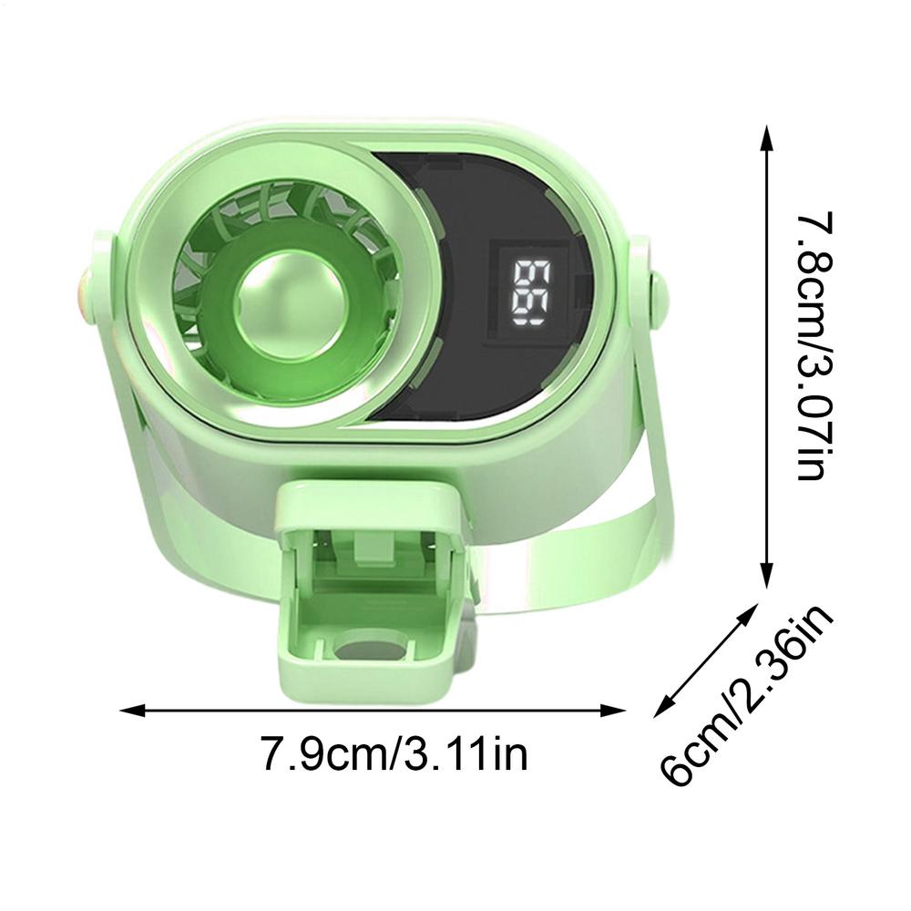 Clip On Fan 4 Speeds Silent Portable Air Cooler Small Clip Fan With Light And Lanyard For Home Bedroom Stroller Cart Camping