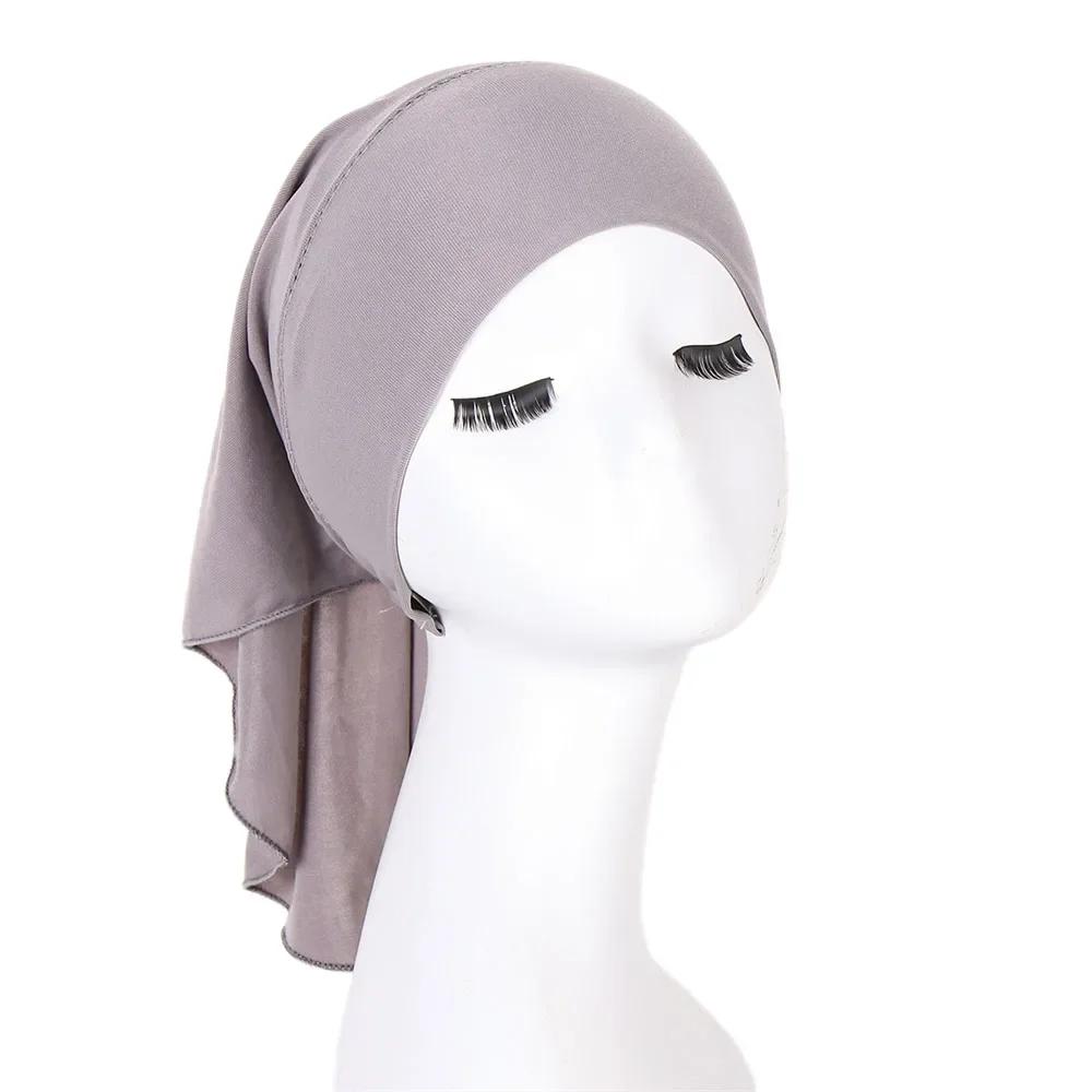 Soft Under Cap Inner Hijab Stretchy Muslim Women Underscarf Bonnet Islam Turban Tube Bone Bonnet Ninja Head Cover Headscarf Hat