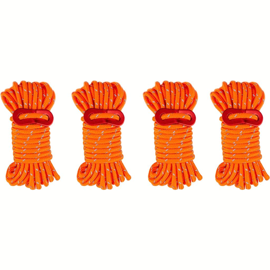 Tent Rope Paracord 4m X 4 Set Reflective Tarp Rope