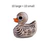 .20Pcs Cute Skull Ducks Ornaments Resin Figurines For Halloween Gothic Home Office Party Compact Desk Decorations