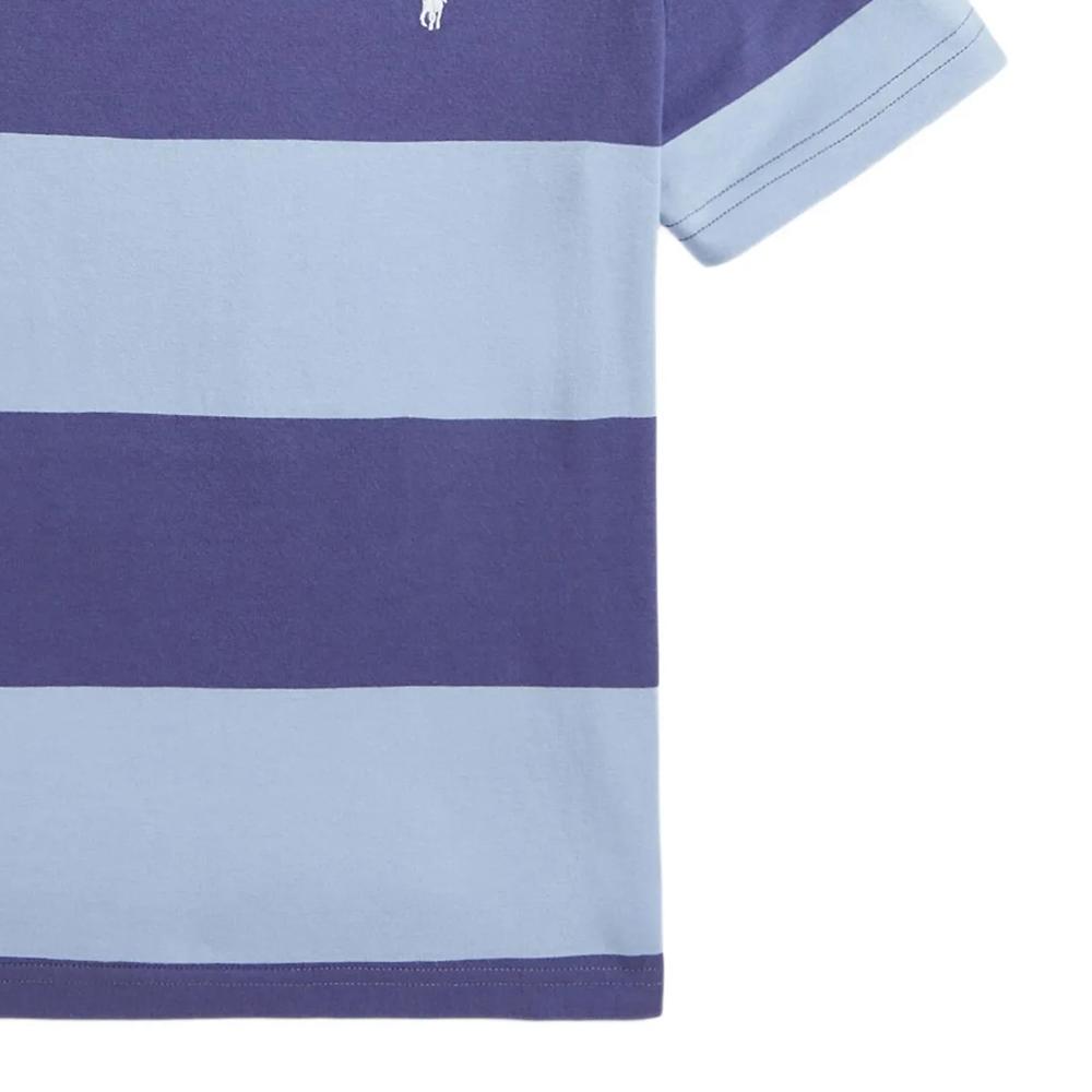Polo Ralph Lauren Striped Crew Neck Short Sleeve T-Shirt Kids Tops Light-Blue 323971158-001