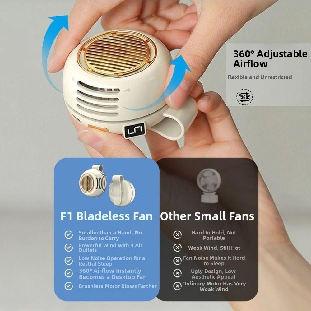 360 Degree Adjustable Suspended Waist Fan Long-Lasting Pocket Fan