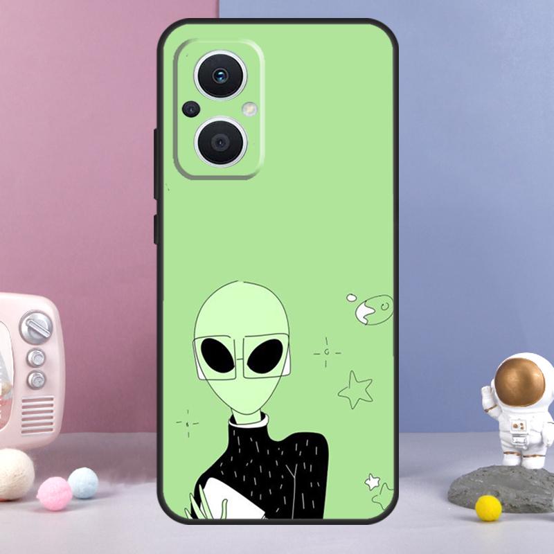 Cartoon Alien Funda For OPPO Reno 13 F 11F 12F 14F 10 11 12 14 Pro 7 8 Lite OPPO Find X6 X5 X8 X9 Pro Case