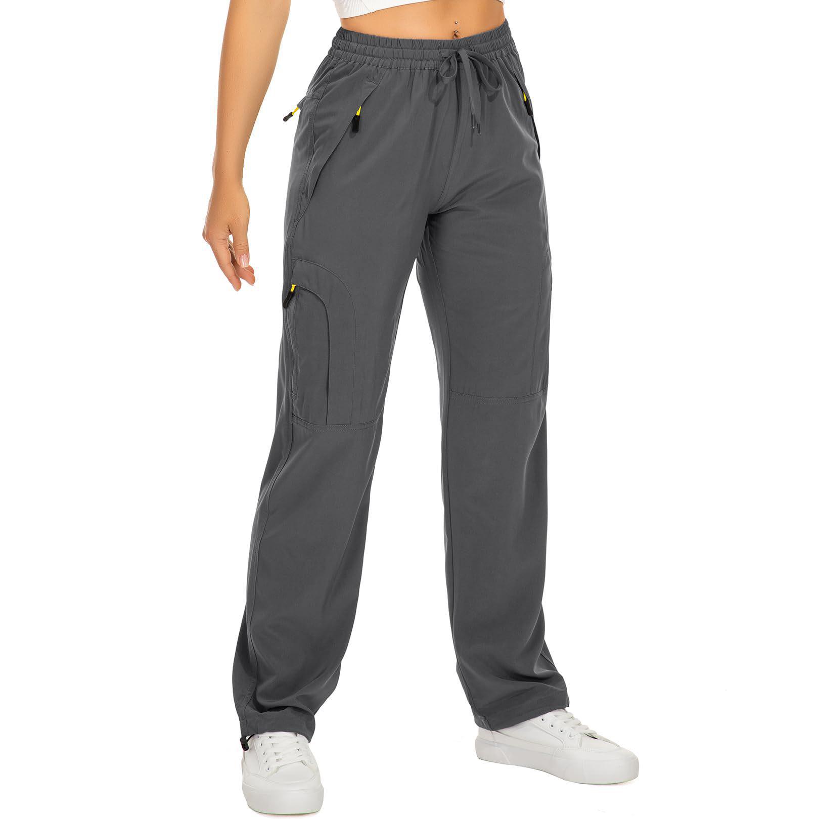 European & American Women s Zipper Pocket Work and Sports Hiking Pants, 2025 S темно-серого