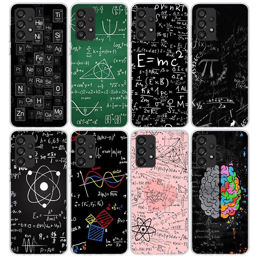 Physics Chemical Mathematics Phone Case For Samsung Galaxy A12 A52S A42 A32 A22 A51 A50 Note 20 Ultra 10 S10 Plus A71 A70 A31 A3