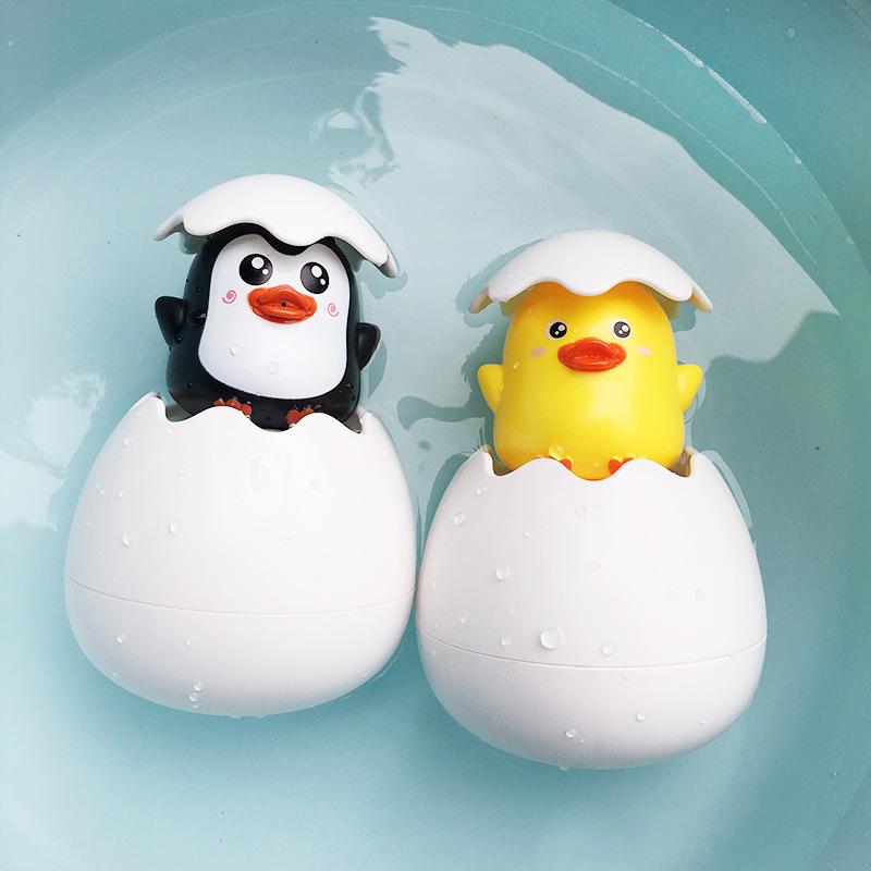 Cute Dinosaur Duck Penguin Egg Water Spray Sprinkler Baby Bathing Toy Kids Bathroom Sprinkling Shower Swimming Water Toys Gift