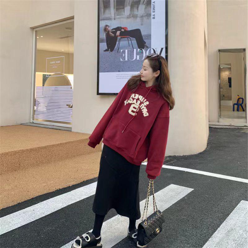High-End Fleece-Lined Embroidered Family Sweatshirt: Stylish Parent-Child Outfit for Mother, Son, and Daughter