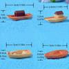 Resin Micro Landscape Boat Micro Landscape Bonsai Ornaments Resin Wooden Boat Decoration  Dollhouse