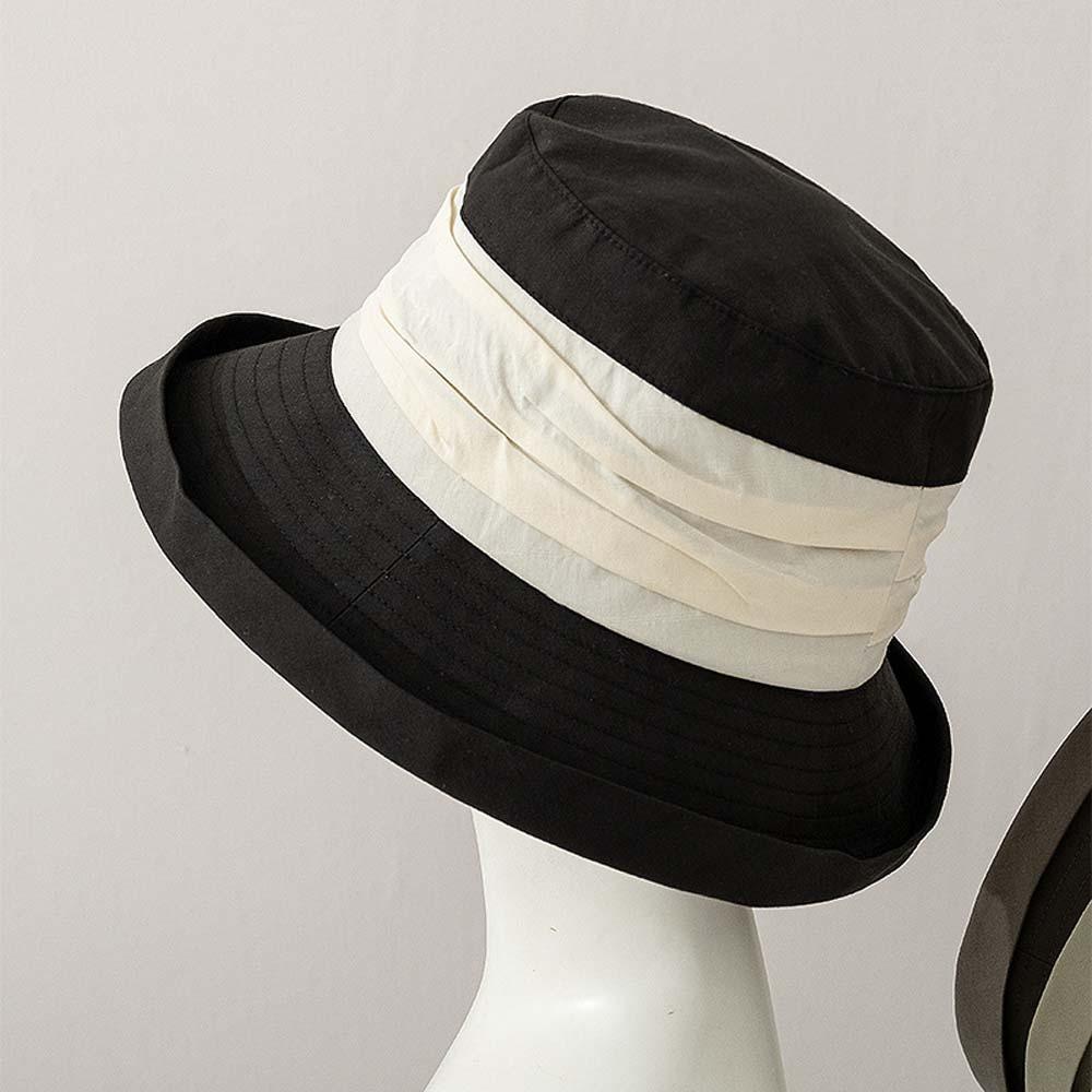 Pleasantly Cool Foldable Basin Hat Windproof Rope Fisherman Cap Soft Sunshade Bucket Hat  Women