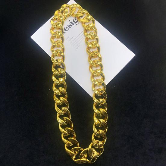 Colar masculino grande corrente hip hop resina exagerada geométrica gargantilha colar para coquetel