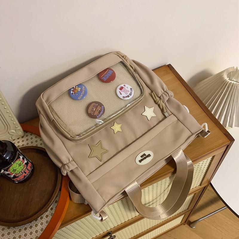 Geantă de umăr transparentă Geantă pentru cărți pentru studenți Geantă cu stele, geantă hobo