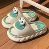 Linen Slippers Indoor Women Breathable Indoor Home Non-slip Cartoon Couple Four Seasons Slippers Men