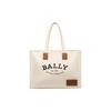 French Commuter Logo Print Detail Fabric And Leather Tote Bag Women Tote Bags Off-White 6301346