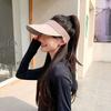 Empty Top Summer Seamless Sun Hat Ice Silk Breathable Air Sun Hat Sunscreen Baseball Cap  Travel