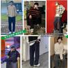 Dingfengbaoluo Men's High Street Straight-Leg Casual Sports Pants WH5609