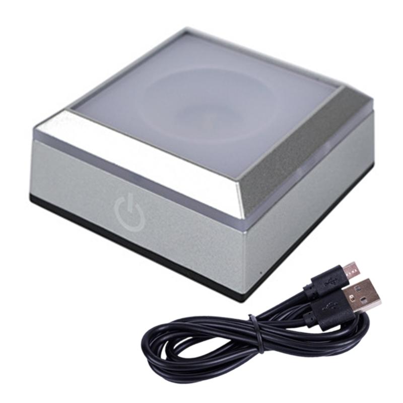 LED Touch Sensitive Crystals Atmospheres Lamp Base Featuring Dimmable Light for Jewelry Display and Home Decoration