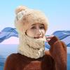 Hat and neck integrated, winter with thick fleece and warm and cold resistant pullover hat